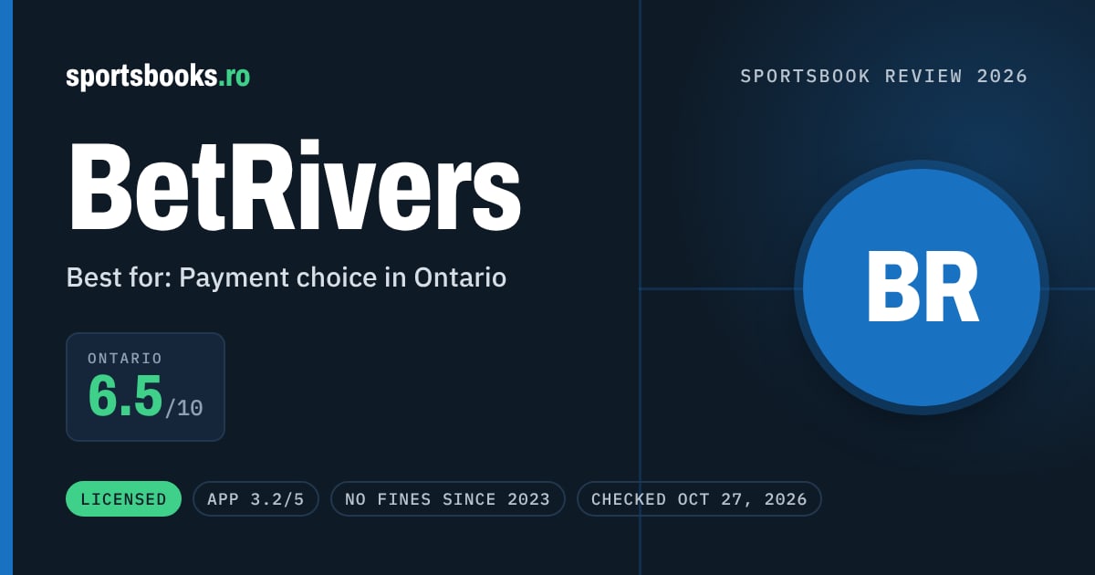 BetRivers review summary: Ontario 6.5 out of 10. Best for payment choice in ontario.