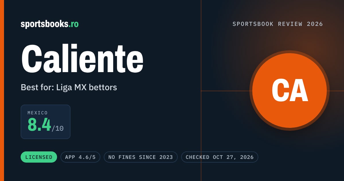 Caliente review summary: Mexico 8.4 out of 10. Best for liga mx bettors.