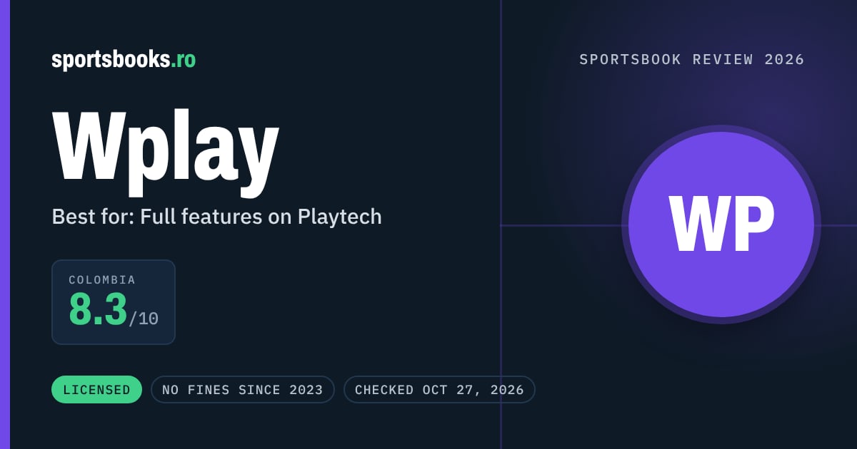 Wplay review summary: Colombia 8.3 out of 10. Best for full features on playtech.